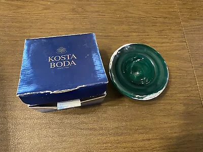 Buy Kosta Boda Seafoam Green Swirl Glass Atoll Votive Candle Holder Heavy Modern Art • 11.38£