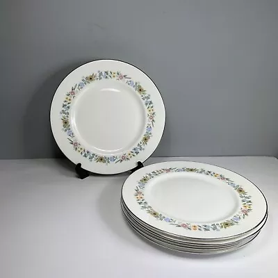 Buy 6 X Royal Doulton Pastorale - Dinner Plates - 27cm - VGC - Fine Bone China • 17.99£