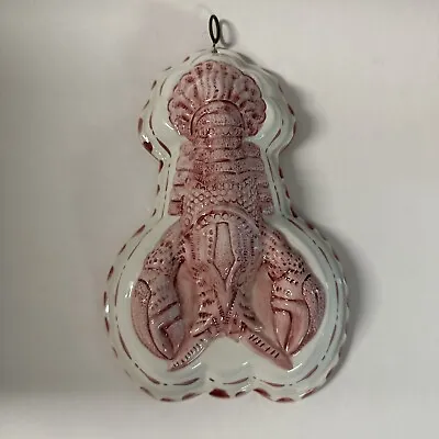 Buy Vintage Large Red Lobster Ceramic Decorative Hangable Mold ABC Bassano Italy GUC • 19.22£