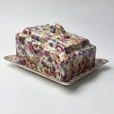Buy James Kent 100th Anniversary Du Barry Chintz Cheese Butter Dish With Lid • 25£