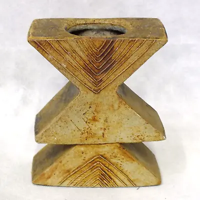Buy Bernard Rooke Brutalist Studio Pottery 6  Triangle Vase (Mar) • 24£