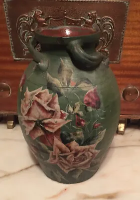 Buy Arts And Crafts Brannam Barum Three Handled Vase - Hand Painted Terracotta Vase • 149.99£