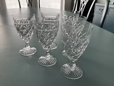 Buy Set Of 6 Stuart Crystal Glass  Victoria  13.5cm Wine Glasses Or Rummers VGC • 24.50£