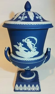 Buy Antique Adams Blue Jasperware Two Handled Campana Urn Initialled Jc Not Wedgwood • 120£