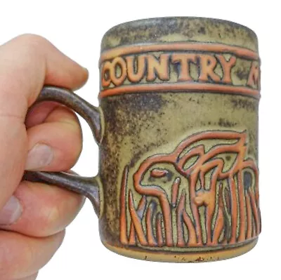 Buy Vintage Tremar Studio Pottery Country Mug Rabbit Grass Design Signed 1960s • 12£