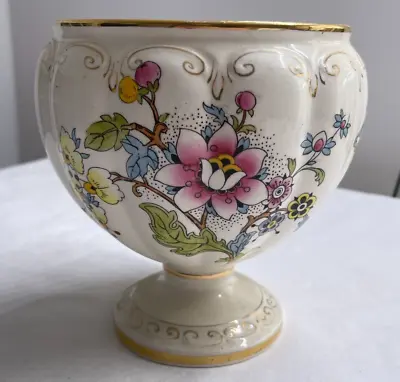 Buy Vintage Devon Ware Fieldings Porcelain Footed Vase Bowl • 18.39£