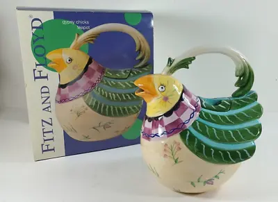 Buy Fitz And Floyd Essentials Gypsy Chicks Tea Pot. New In Box! • 51.23£
