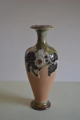 Buy Royal Doulton England Stunning Vintage Stoneware Floral Vase • 60£