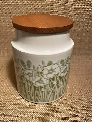 Buy Hornsea Fleur Large Storage Jar 20cm Green White Home Decor Storage Wood Lid • 15.99£