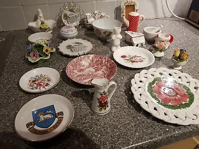 Buy Joblot 22 Small Collectables Ceramic Decorative Ornament Plate Gifts Decorations • 10£