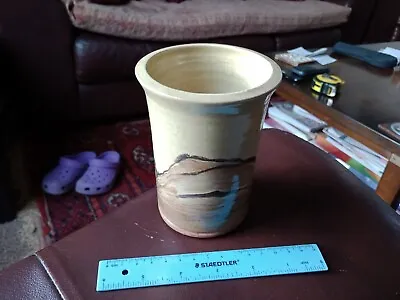 Buy Vintage Portland Pottery. Mocha Ware Vase/Jar. 12cm Tall, 9cm Rim Dia. • 9£