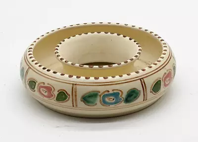 Buy Vintage Honiton Devon Pottery Round Posy Ring Planter Dish • 16.99£