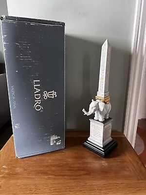 Buy Lladro White Elephant ‘Pulcino Obelisk’ Facing Right - New In Box - RRP £790 • 95£