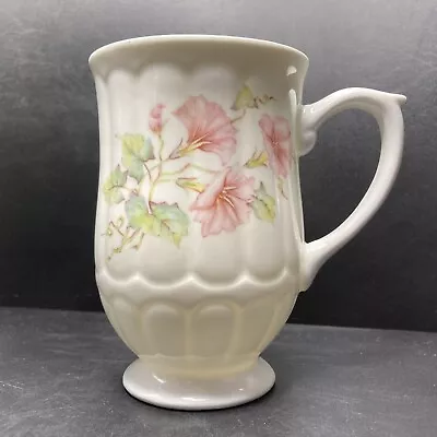Buy Vintage Royal Winton Pink Bindweed Trumpet Flower Bone China Footed Mug England • 19.95£