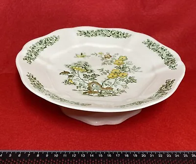 Buy Vintage Mason’s Patent Ironstone China Manchu Green Footed Cake Stand Compote • 19£