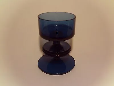 Buy Wedgwood Glass Sherringham Candle Holder In Blue • 23£