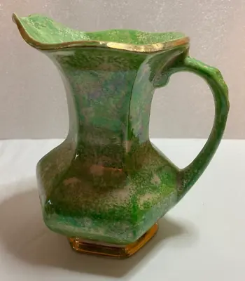 Buy Vintage Govencroft  Stoneware  Green Lustre Jug • 15£