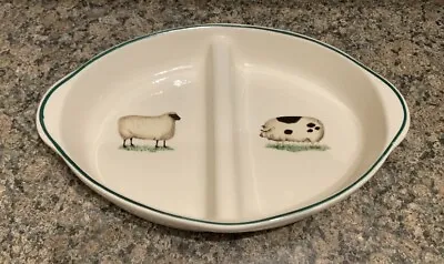Buy T G Green Cloverleaf Farm Animals DIVIDED OVAL SERVING DISH Oven To Table Lot 2 • 17.50£