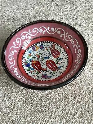 Buy 11.5cm Mediterranean Hand Painted Ceramic Bowl (for Dipping, Olive Etc) EX CON • 4£