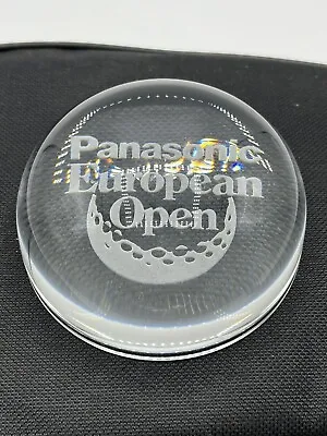 Buy Etched Glass Dome Shaped Golf Paperweight European Open • 8.99£