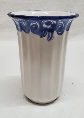 Buy Portugal Hand Painted Blue And White Small Vase 4.25  Signed? 1121 • 62.59£