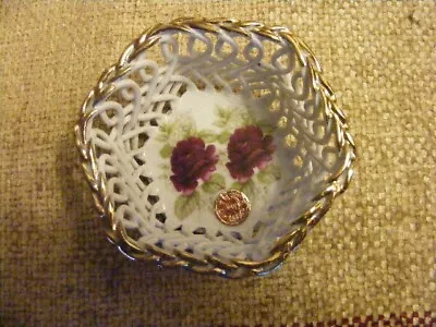 Buy Vintage Romanian Fine Porcelain Hand Made Lace Work Bowl - Cluj Napoca • 3.99£