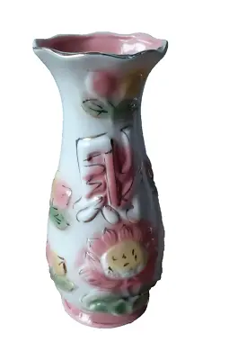 Buy Japanese Antique Flower Theme Porcelain Vase Makers Mark Stamped QT. • 0.99£