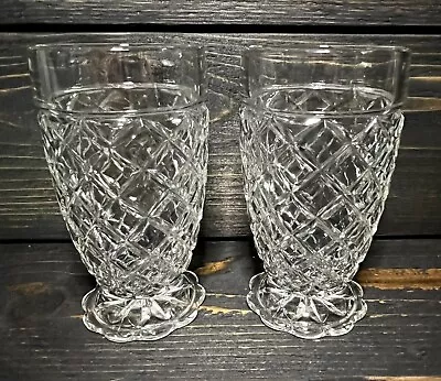 Buy Anchor Hocking Waterford Footed Water Tumblers 5 1/8” Set Of 2 Replacements • 19.01£