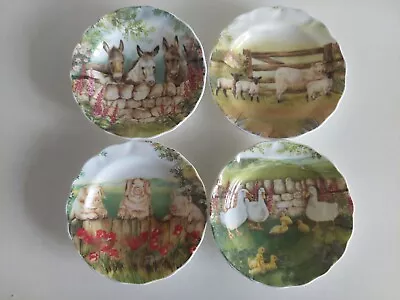 Buy Fenton China Ann Blockley Set Of 4 Donkey, Pig ,Geese &Sheep Collector's Plates  • 14£