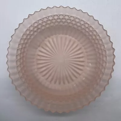 Buy Art Deco Frosted Pink Glass Sweet Serving Dish Bowl • 9.99£