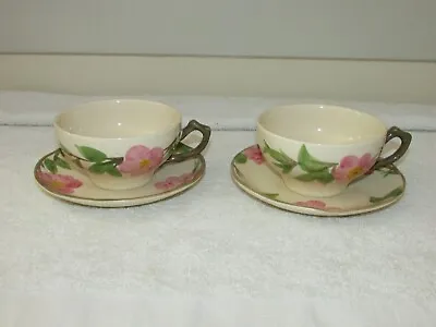 Buy 4 Pc Franciscan Desert Rose Made In England - 2 Cups & 2 Saucers • 9.58£