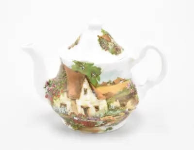Buy Vintage Miniature Cottaage Teapot Fine Bone China Decorative Collectible • 9.95£