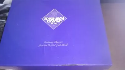 Buy BOXED SET OF 4 EDINBURGH CRYSTAL CHAMPAGNE FLUTE Wine GLASS FOOTED • 19.99£