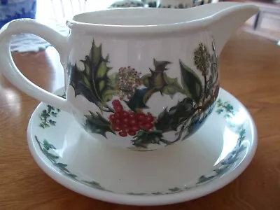 Buy The Holly And The Ivy  Gravey Jug And Saucer From  Portmeirion Pottery • 40£