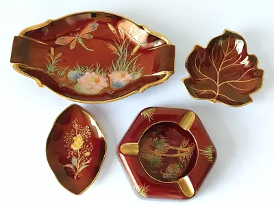 Buy Carlton Ware 'Rouge Royale' -  Ash Tray & 3 Dishes • 45£