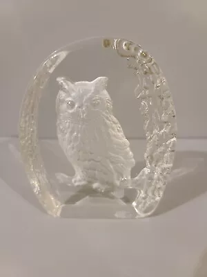 Buy Wedgewood Crystal Glass Paperweight - Owl On Branch  • 10.25£