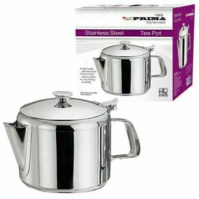 Buy Teapot Stainless Steel Flip Lid Metal For Tea Coffee Leaf Silver Tea Size Choice • 15.78£