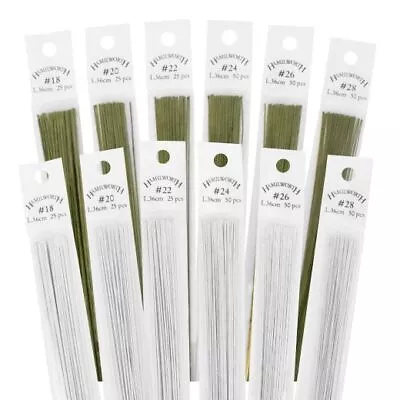 Buy Hamilworth Quality Florist Wires White Green 18-30 Gauge Cake Decorating Craft • 3.25£