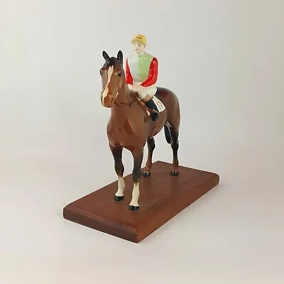 Buy Beswick Horse Figurine Model 1862 - Horse And Jockey No 12 - 6705 BSK • 275£