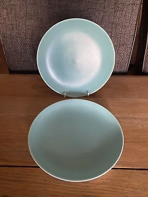 Buy 2 X Vintage Poole Pottery Twin Tone Ice Green / Seagull 7  Salad / Side Plates • 9.99£