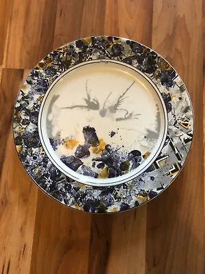 Buy Bernard Sapaly Blue Gray Yellow Abstract Art Porcelain Plate Troisgros France • 19.99£