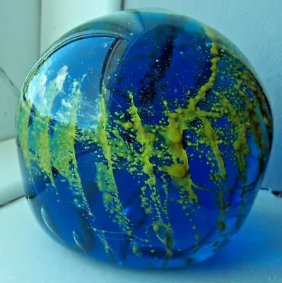 Buy Large Mdina Glass Paperweight , Signed • 12£