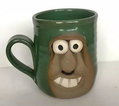 Buy Pretty Ugly Green Glazed Mug. Made In Wales. Humourous Design Collectible  • 10£