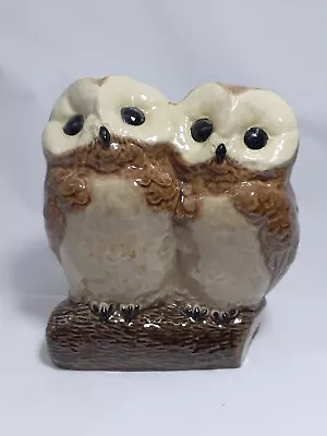 Buy *THE CHARM OF CREAMWARE* Heredities Owl Figurine Ornament Vintage 2 Owls Birds • 7.50£