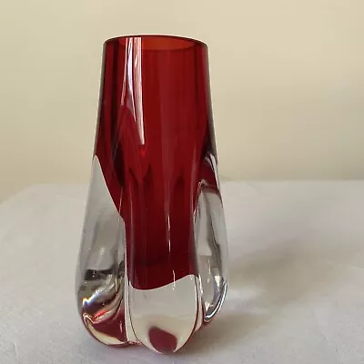 Buy Whitefriars Glass Vase Geoffrey Baxter Lobed Ruby 9727 Vintage • 15£