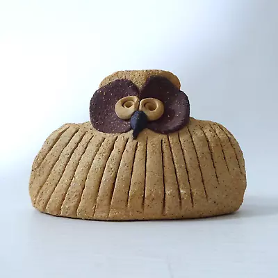 Buy Vintage Signed Studio Pottery Owl, Handmade. Fun Cute Quirky Bird Figurine, Clay • 13£