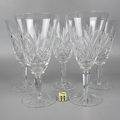 Buy Cut Crystal WINE GLASSES X 5. Champagne Glass Set. Vintage. Top Quality. 230ml • 39.99£