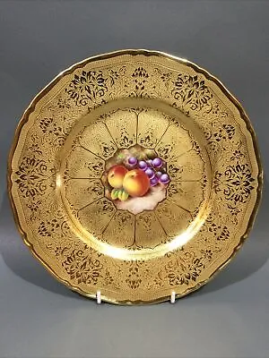 Buy Royal Worcester Painted Fruit Cabinet Plate Signed • 495£