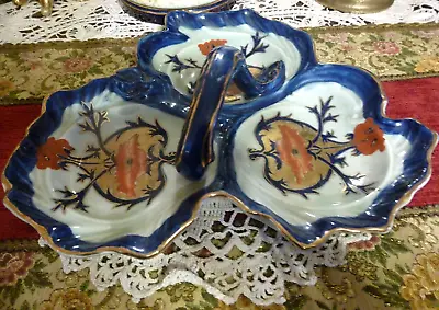 Buy Vintage Victoria Ware Ironstone Divided Relish Serving Dish With Handle 10.5  • 35£