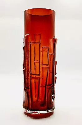 Buy Vintage Bo Borgstrom Scandinavian Bamboo Glass Vase 24cm • 29.99£